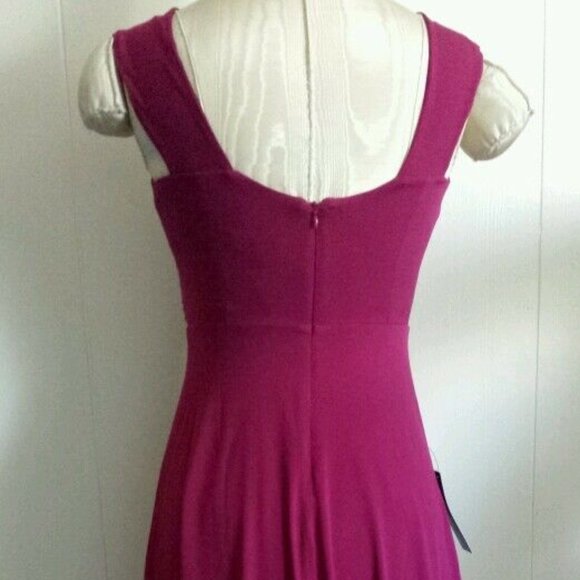 NWT ANN Taylor Very Berry Jersey Tucked Strap Dres - Picture 3 of 6
